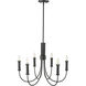 Potiss 6 Light 26 inch Matte Black Chandelier Ceiling Light